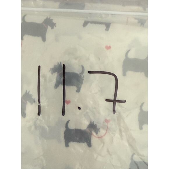 Scottie Dog Tank Top Sz M Ruffled Racer Back Cream Black Coquette Candie’s Heart - Picture 8 of 8